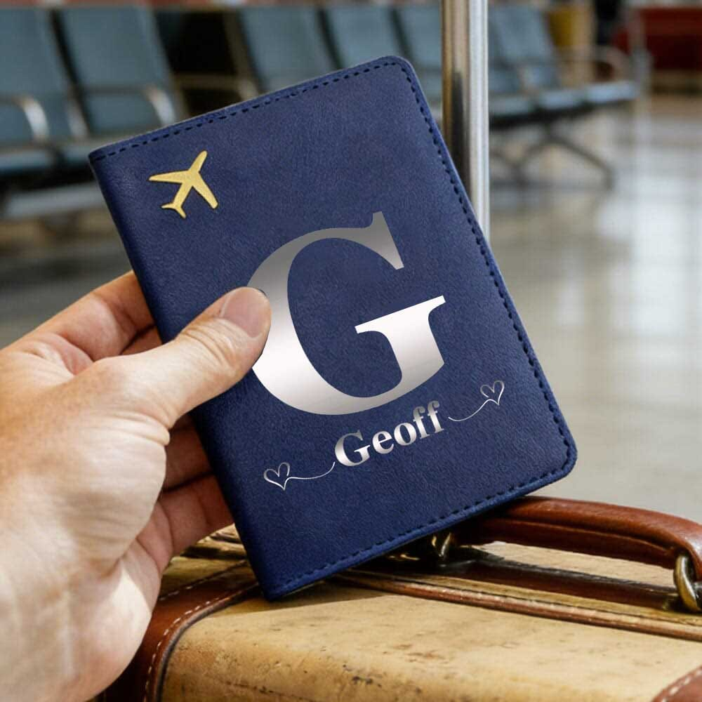 Travel Wallet Slim - Dompet Paspor PU Custom Nama, Penutup