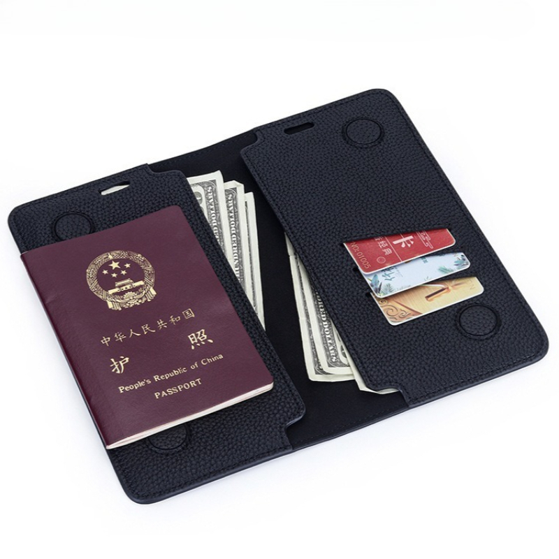 Travel Wallet Slim - Dompet Paspor Minimalis Tipis Kulit Asli,