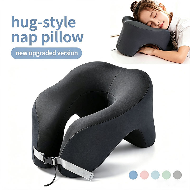 Travel Accessories Pillow - Bantal Leher Bentuk U dari Busa