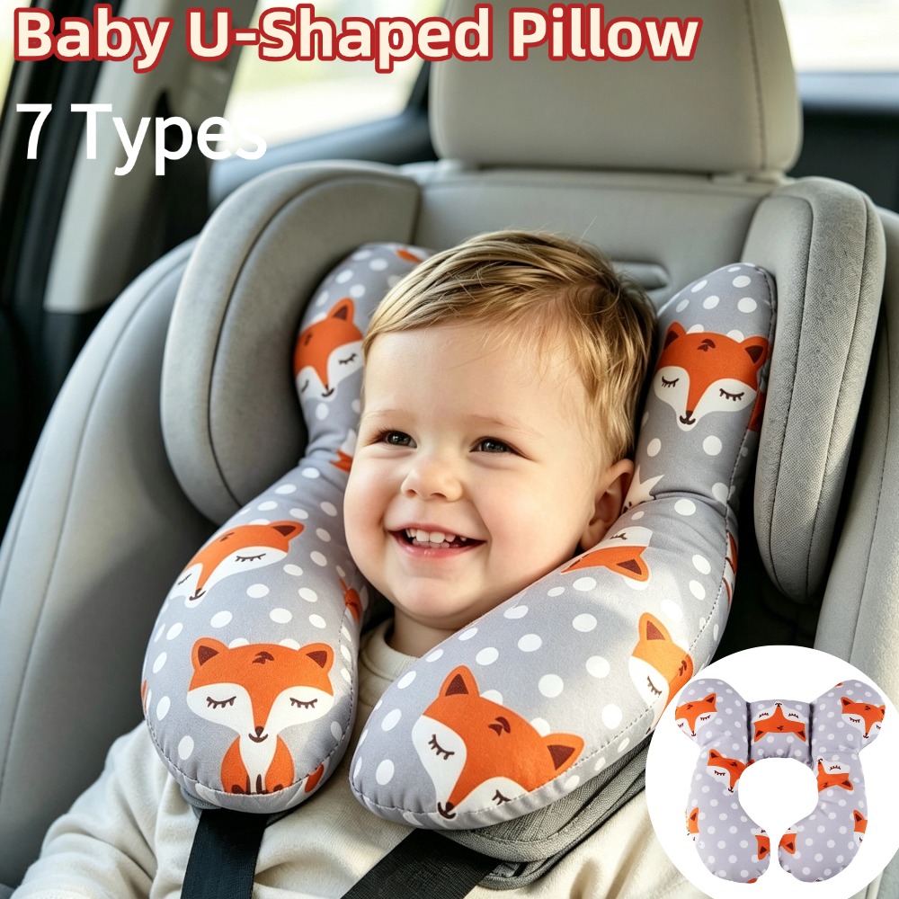 Travel Accessories Pillow - 1 Buah Bantal Leher Perjalanan Berbentuk