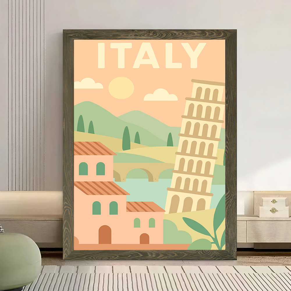 Poster Seni Dinding Kanvas Per - Travel Accessories Italy ulasan dan harga