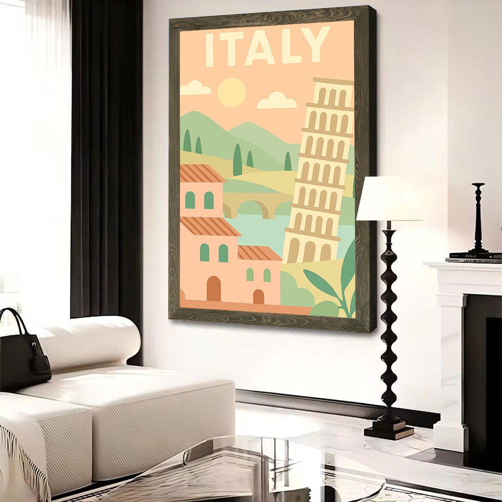 Poster Seni Dinding Kanvas Per - Travel Accessories Italy ulasan dan harga