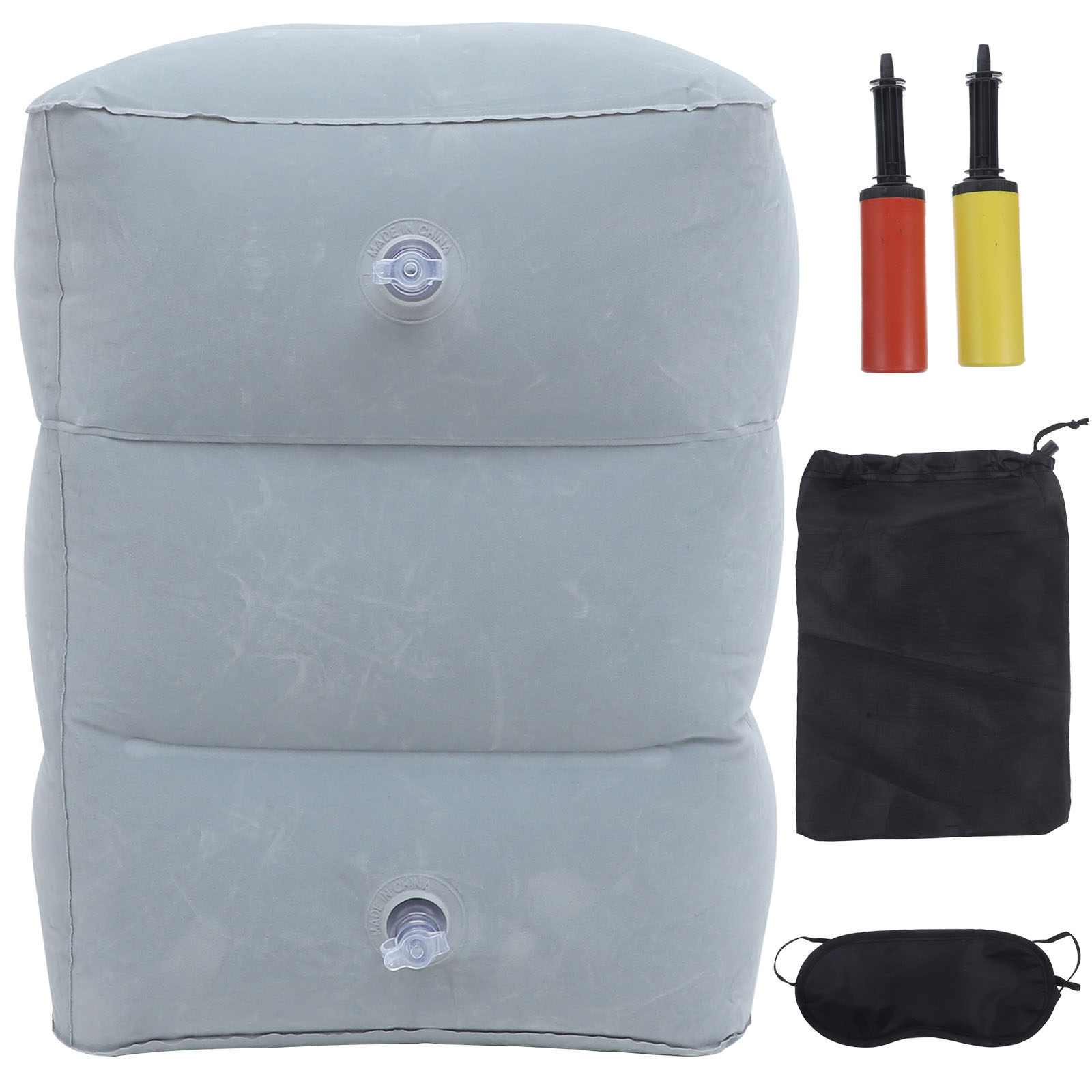 1Set Bantal Sandaran Kaki Tiup - Travel Accessories Pillow ulasan dan harga
